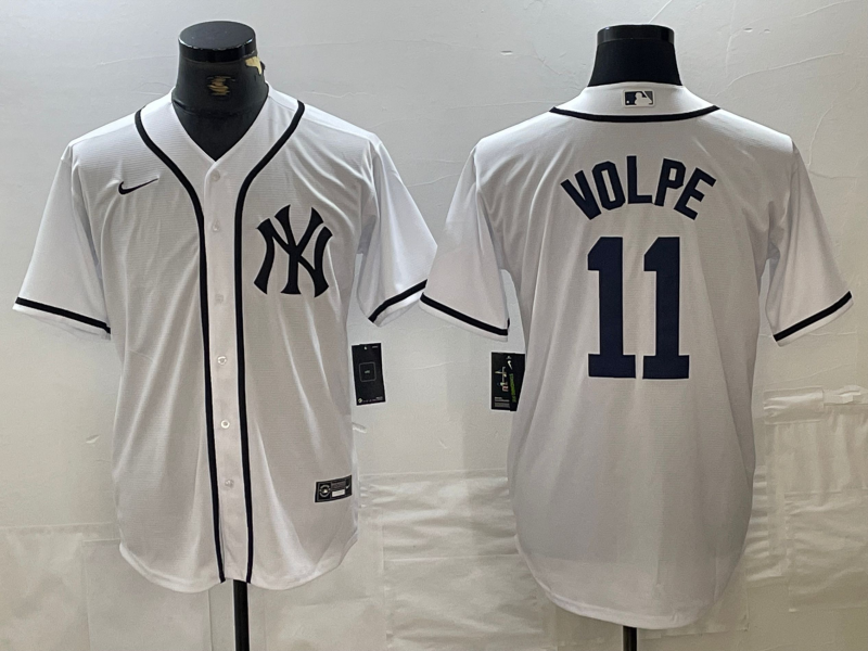 Men's New York Yankees Anthony Volpe #11 White Limited Jersey